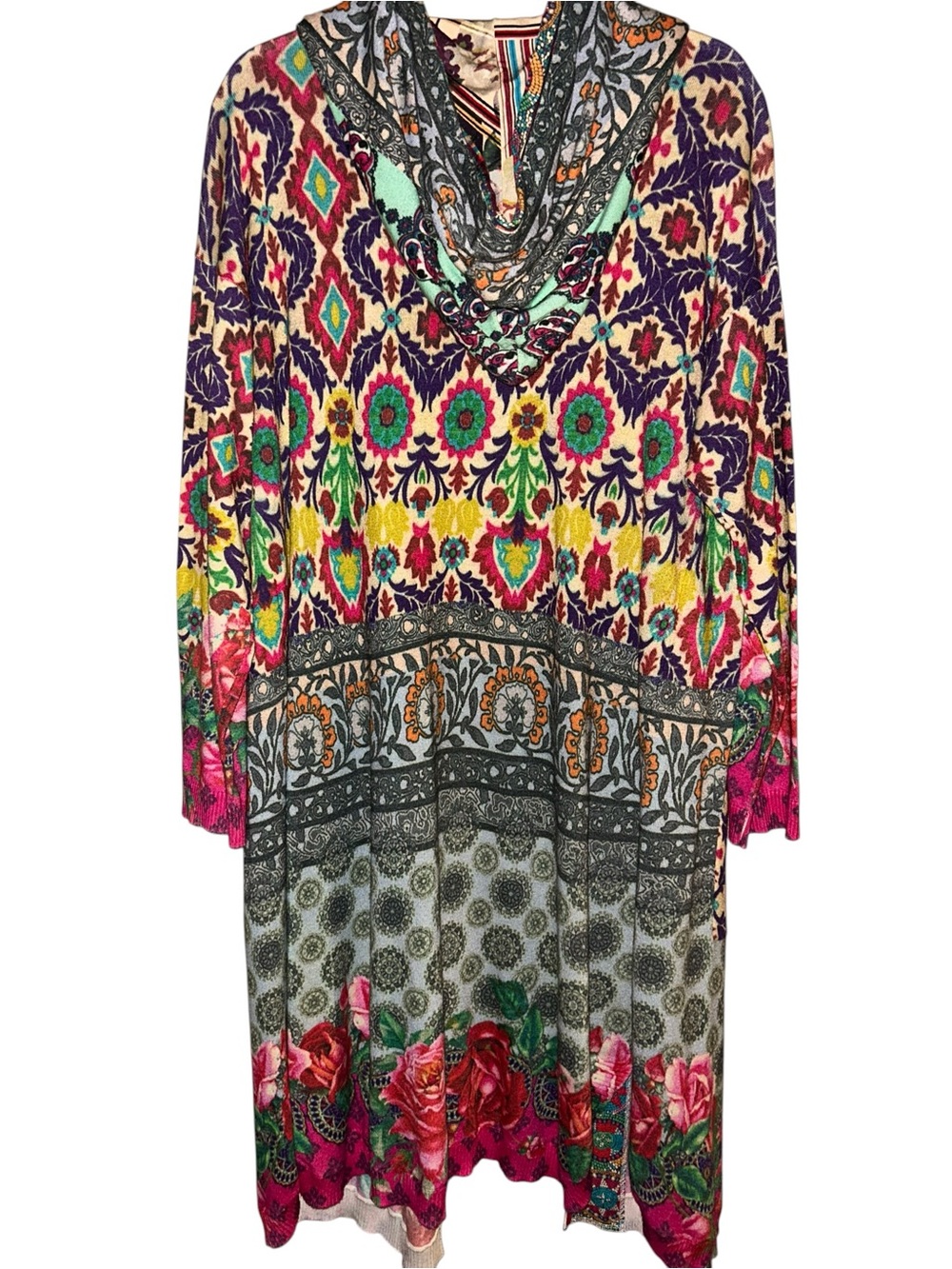 Johnny Was Hooded Duster Sz. XL
90% Cotton/5% Cashmere - Picture 2 of 6